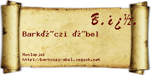 Barkóczi Ábel névjegykártya